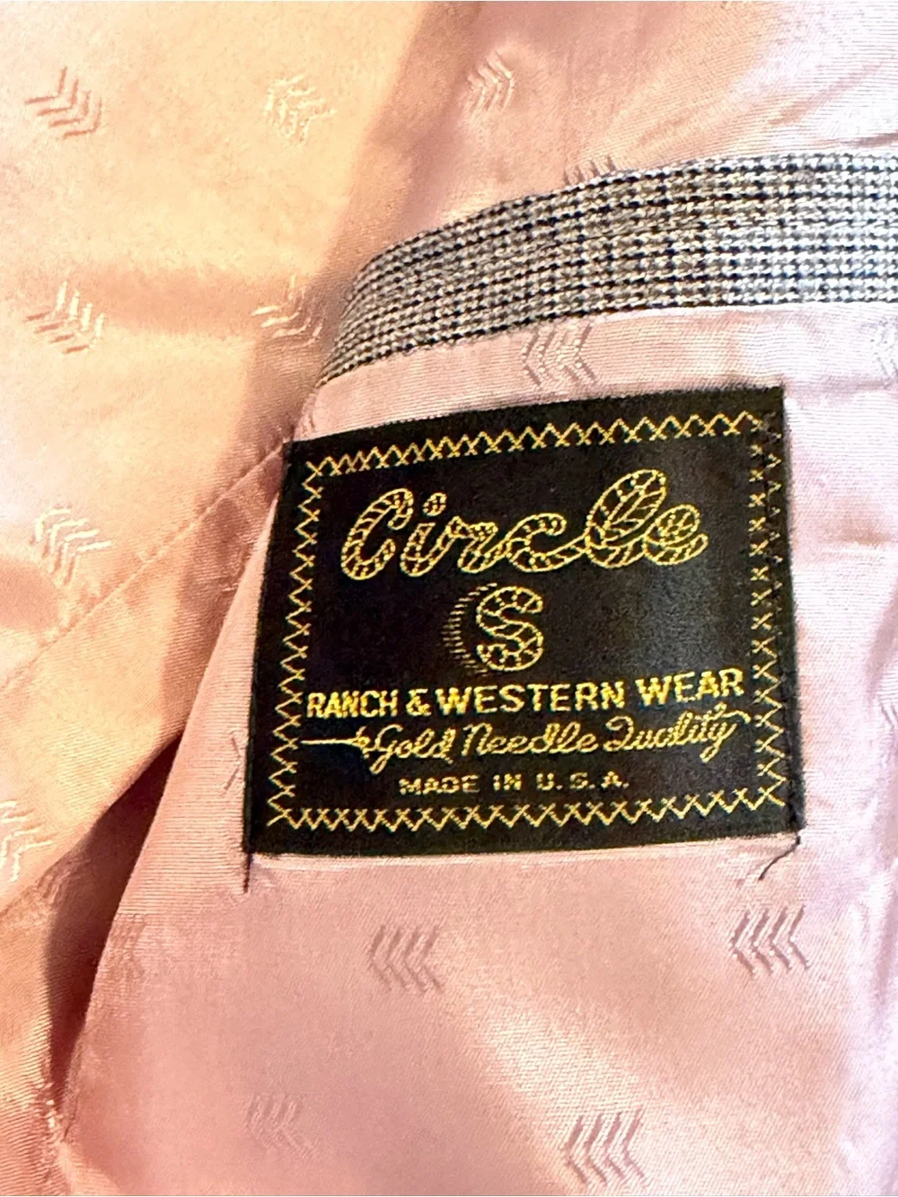 Vintage 70s Circle S Western Ranch Wear Men's 3pc Set Pant Suit Sz 38R Waist 34”